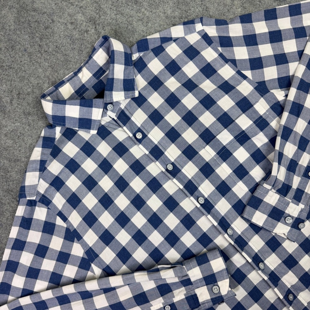 Rodd & Gunn Mens Blue White Gingham Check Cotton Button Down Shirt Sports Fit S - Picture 2 of 8